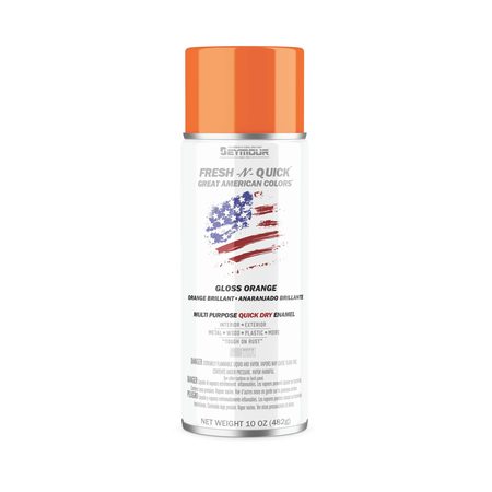 SEYMOUR OF SYCAMORE Fresh-N-Quick Multi-Purpose Spray Paint, Orange, Gloss Orange, 10 oz 11-28